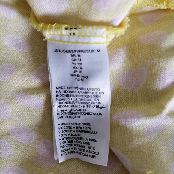 Amazon Essentials Womens Yellow Round Neck Polka Dot Midi A-Line Dress Size M - Picture 7 of 8